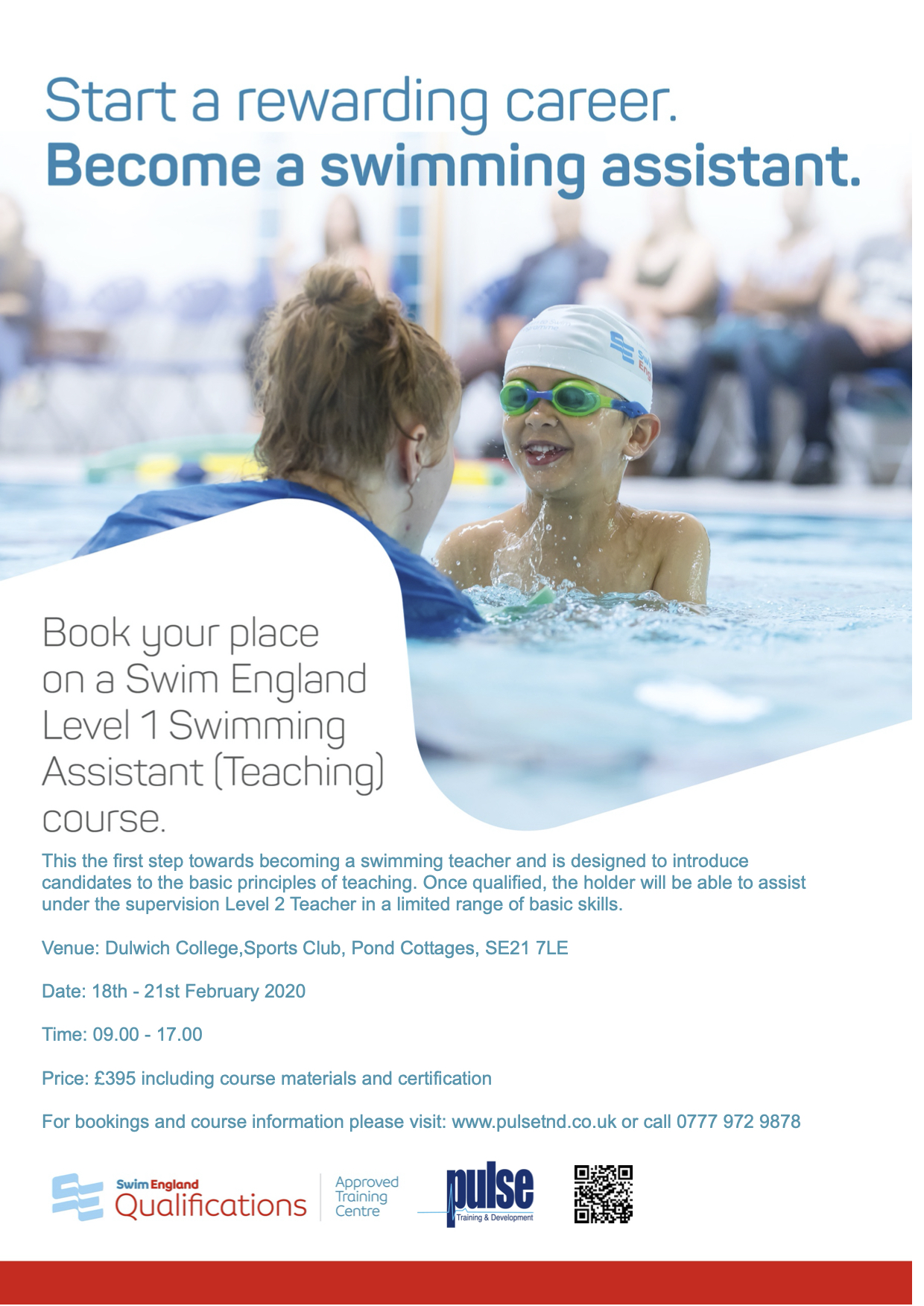 Become a Swimming Assistant - Dulwich College Sports Club